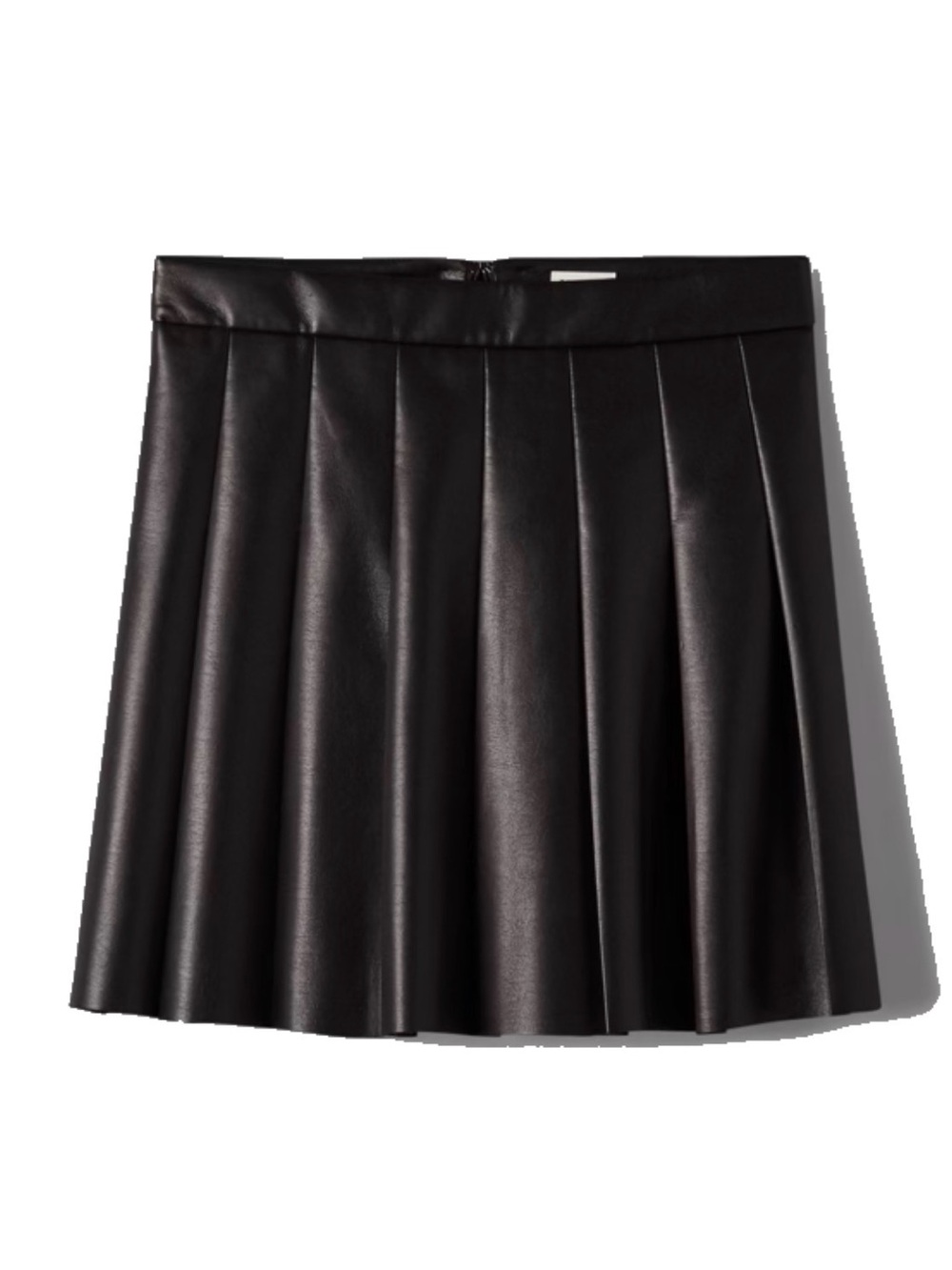 Aritzia Sunday Best Olive Mini Skirt - Pleated Skirt - Vegan Leather - Size 2